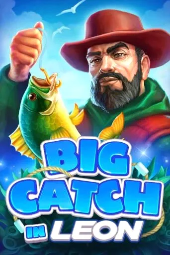 Homme barbu pêchant un poisson, jeu Big Catch in Leon